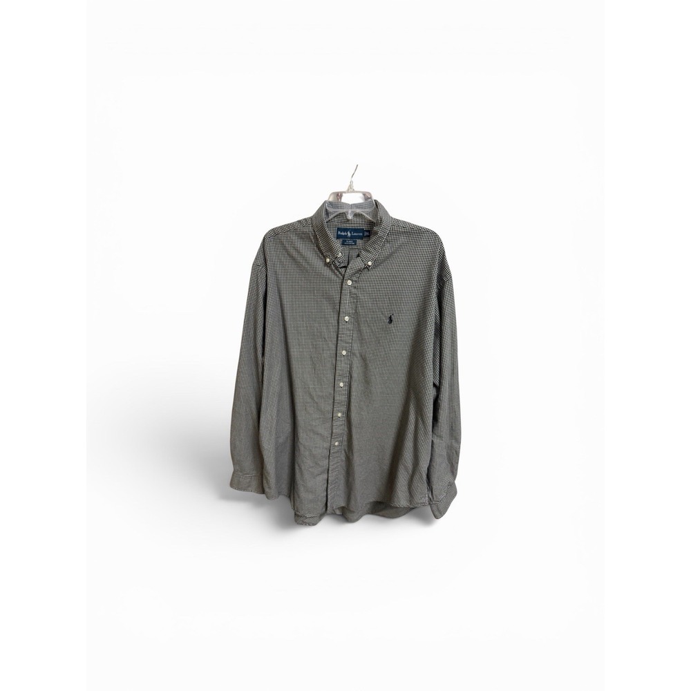 Ralph Lauren Blake XL Black/White Check‎ Button-Down Long Sleeve Cotton Shirt